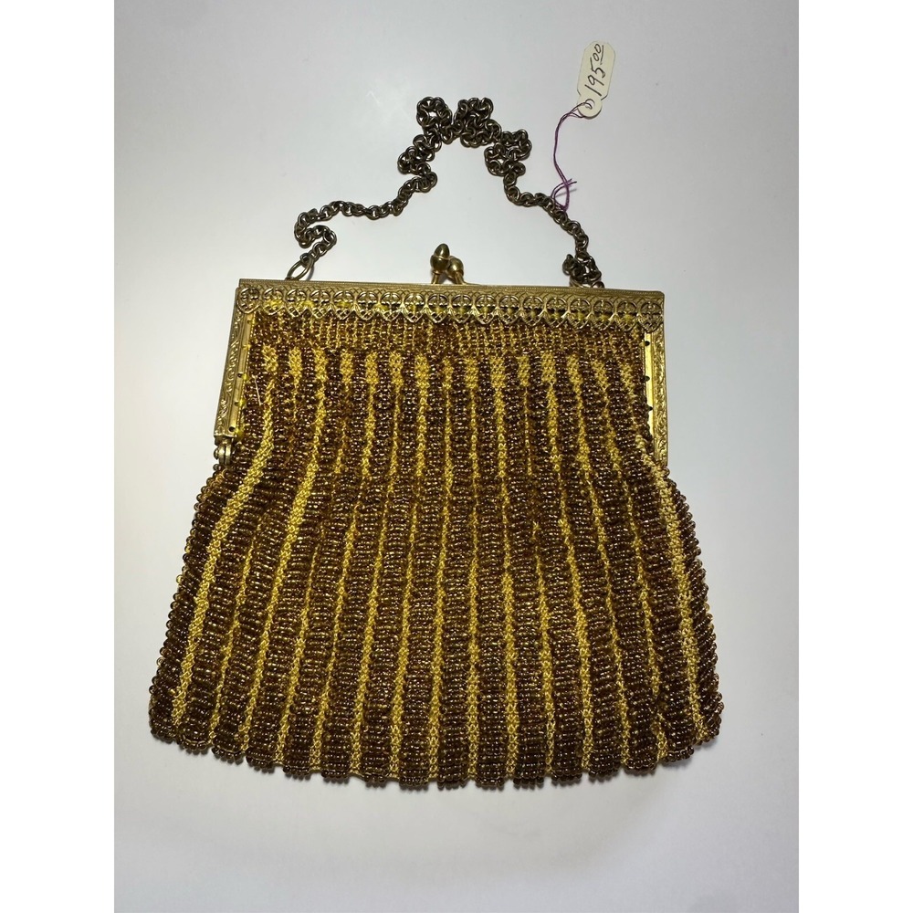 1930's Gold‎ Beaded Opera Purse